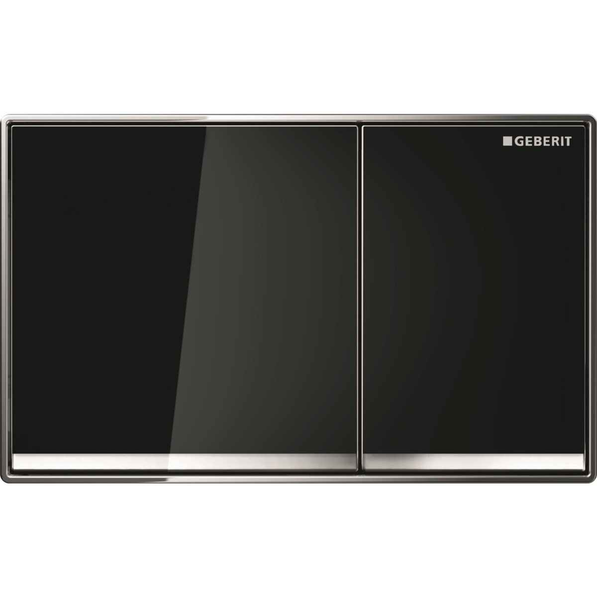 Geberit Kumanda Kapağı Omega60-Çift Önden/Üsten  Basmalı Siyah Cam