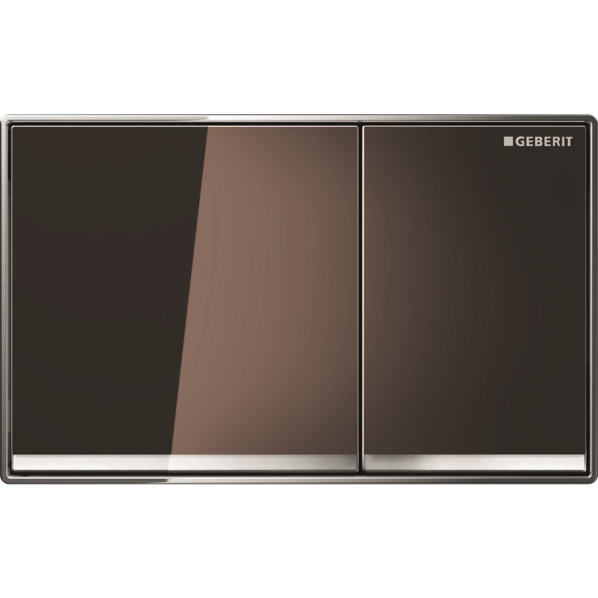 Geberit Kumanda Kapağı Omega60-Çift Önden/Üsten  Basmalı Toprak Rengi Cam