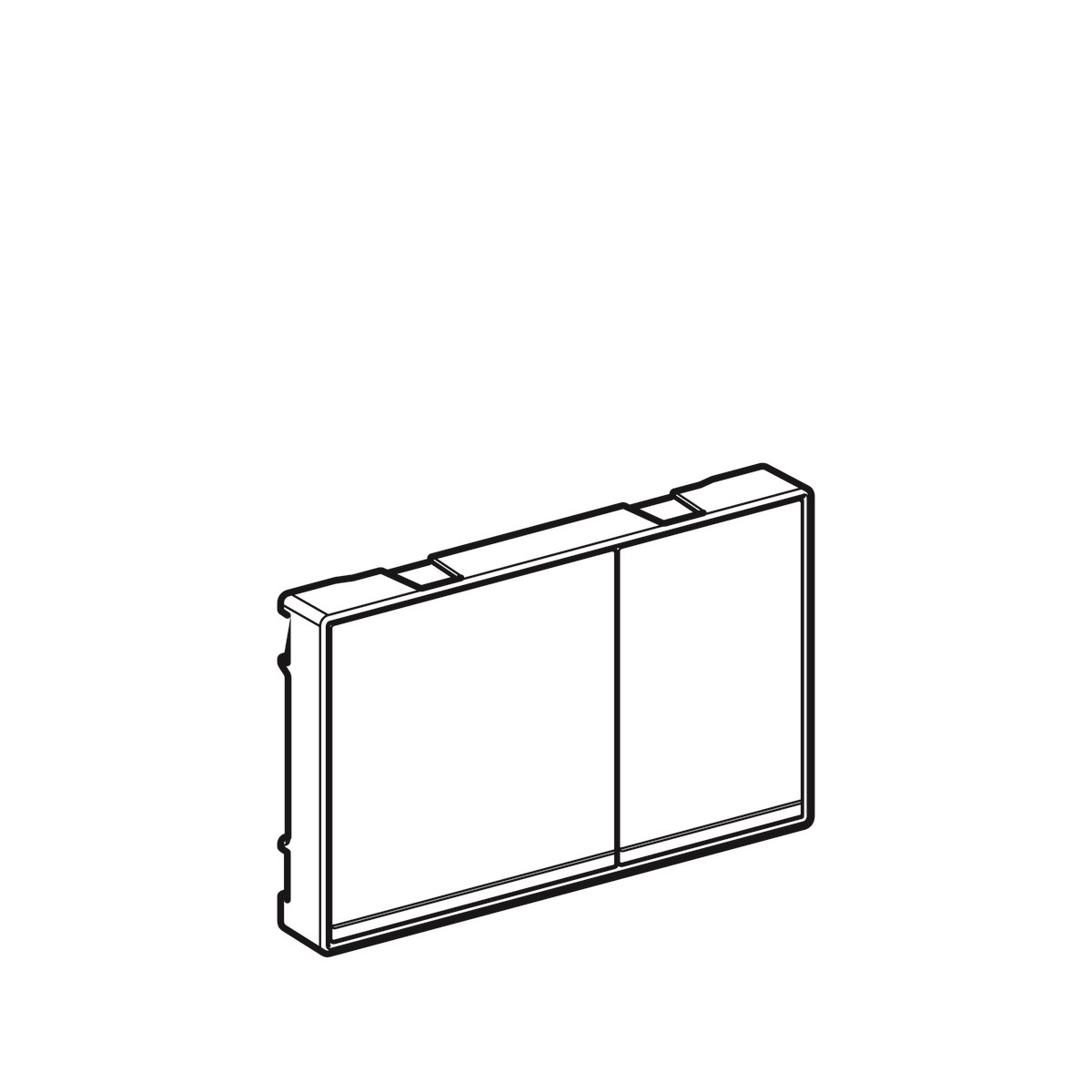 Geberit Kumanda Kapağı Omega60-Çift Önden/Üsten  Basmalı Beyaz Cam