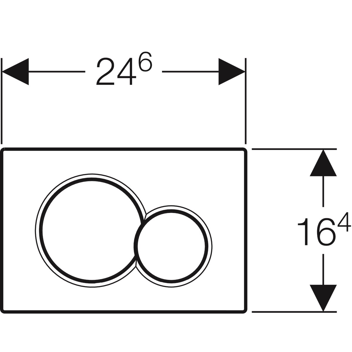 Geberit Kumanda Kapağı Sigma 01 -Çift Basmalı-Pirinç
