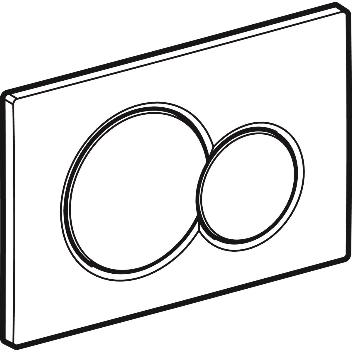 Geberit Kumanda Kapağı Sigma 01 -Çift Basmalı-Parlak Mat Krom