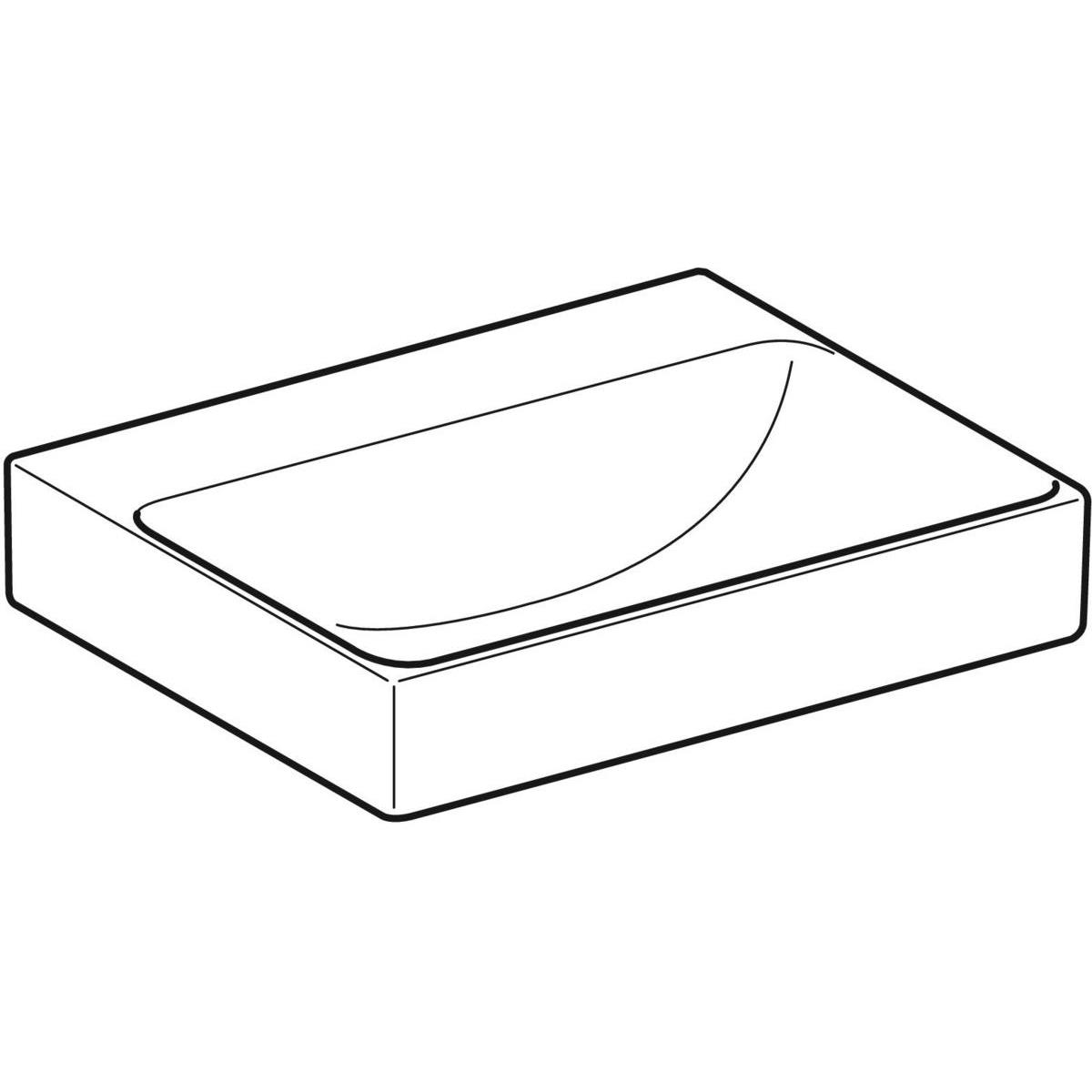 Geberit ONE çanak lavabo, dikey çıkışlı, 50x40 cm, batarya deliksiz, KeraTect® - 505.031.01.6