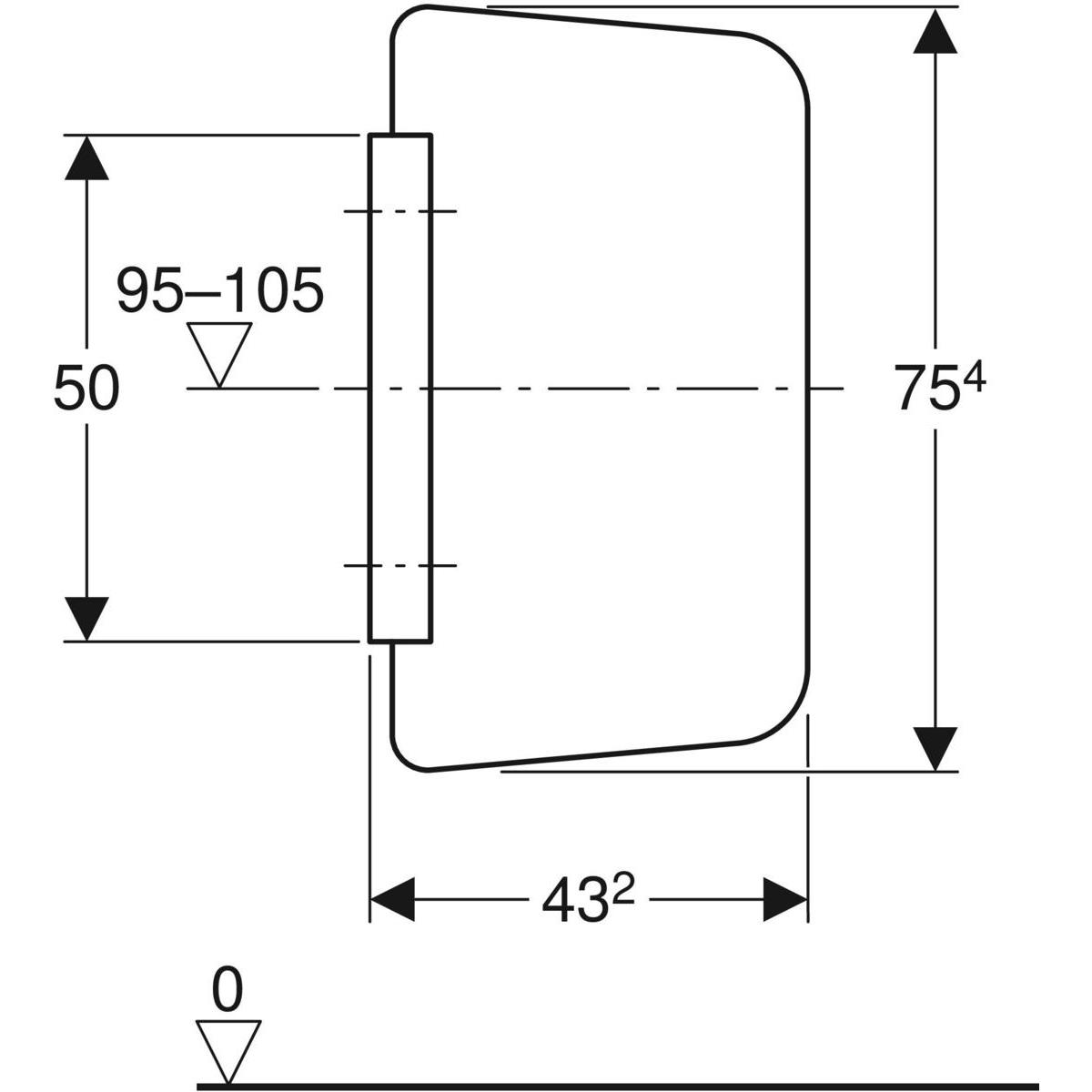 Geberit Pisuvar Bölme Paneli - ESG, Siyah - 115.211.CD.1