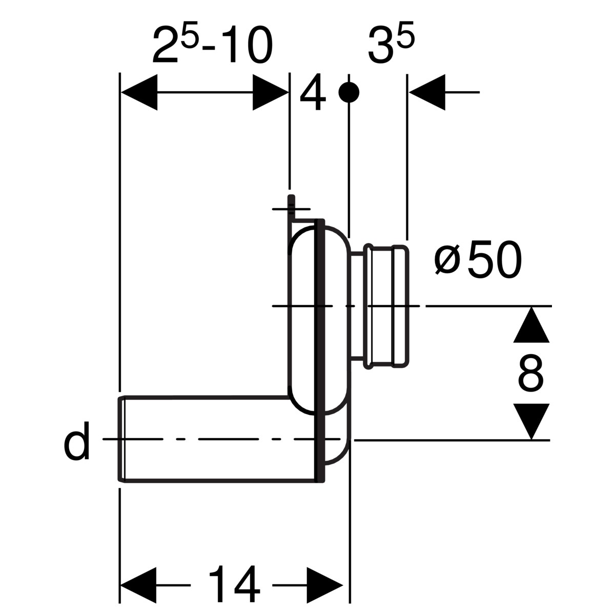 Geberit Pisuvar Sifonu 50 mm