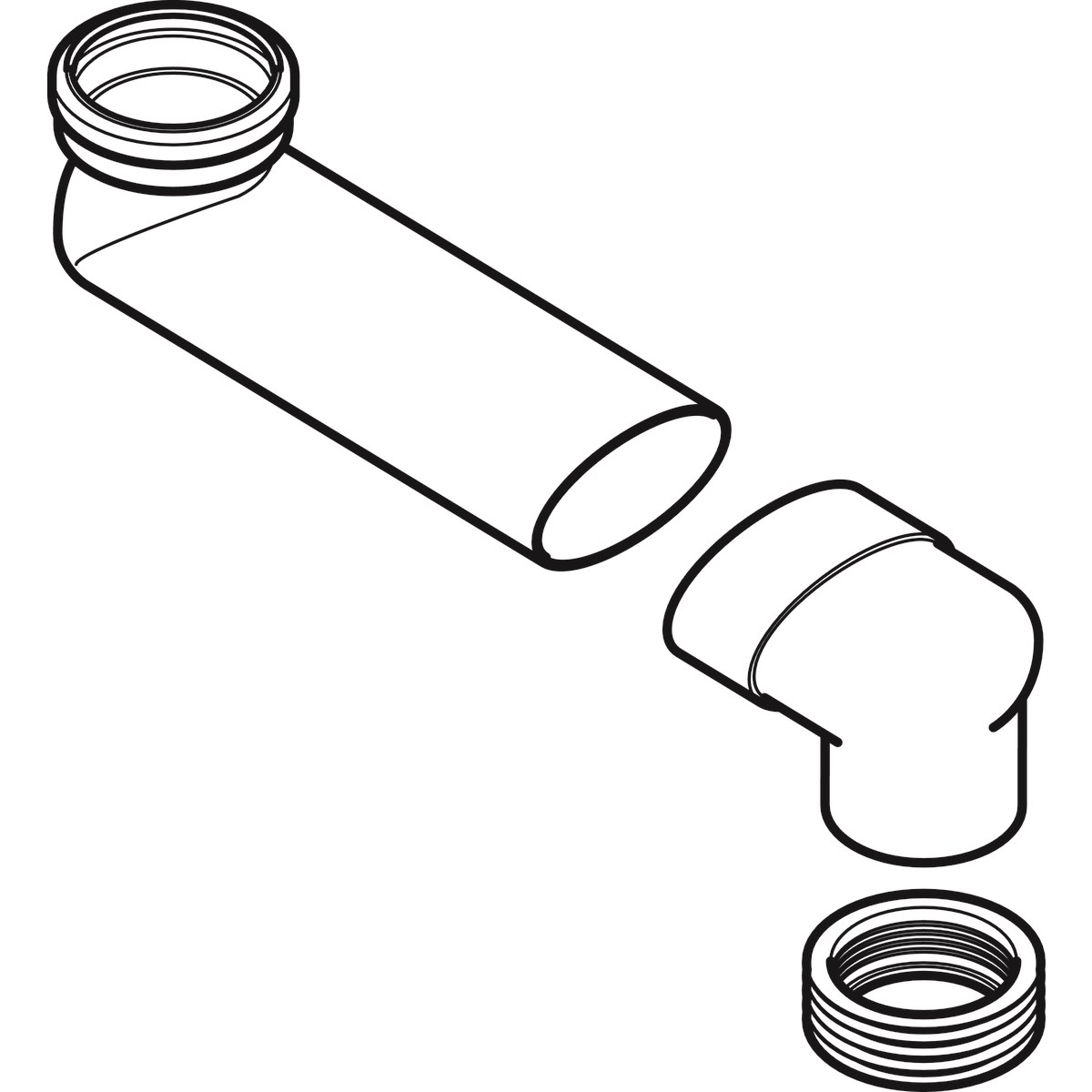 Geberit S Tipi PVC Bağlantı Adaptörü - Ø90/110
