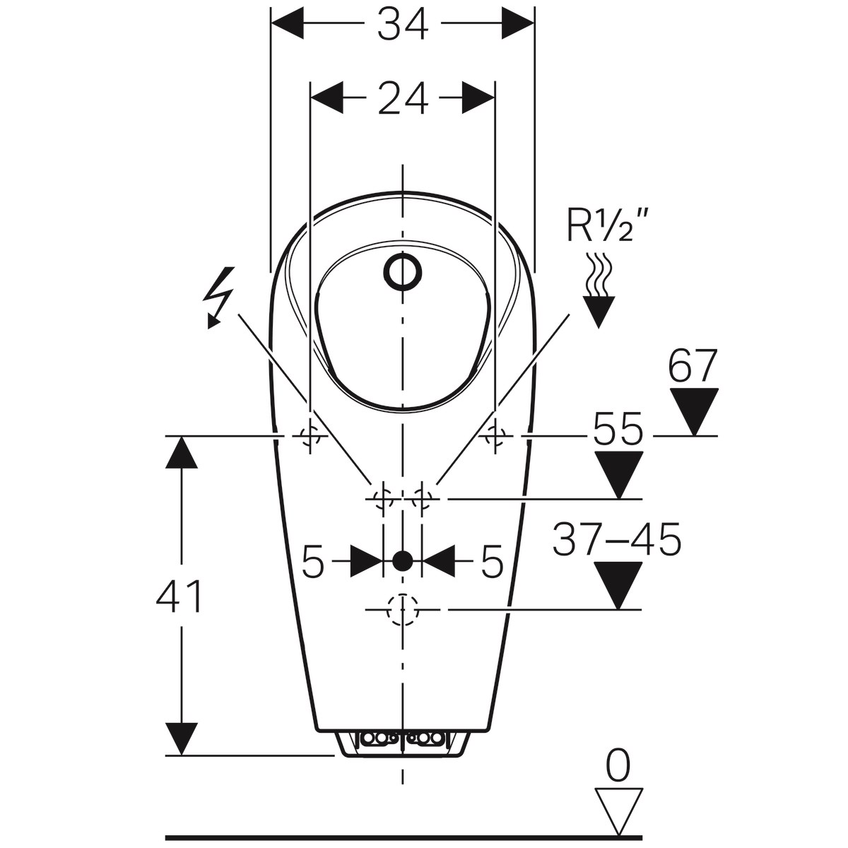 Geberit Selva Pisuvar Komple Entegre (Fotoselli) Kontrollü, Pilli