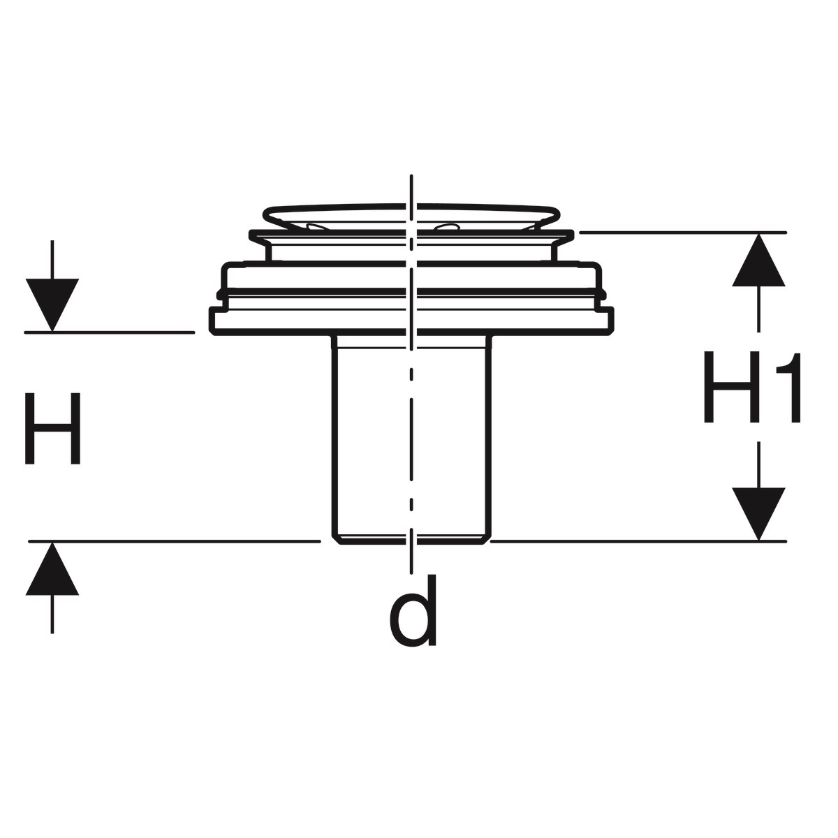 Geberit Setaplano Yer Süzgeci Sifon Seti,Alttan Çıkışlı