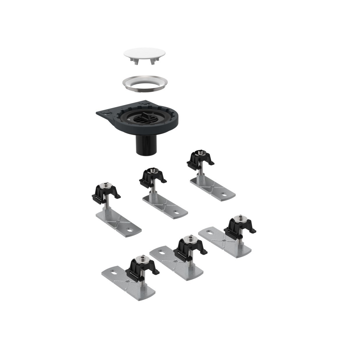 Geberit Setaplano Yer Süzgeci Sifon Seti,6 Ayaklı Montaj