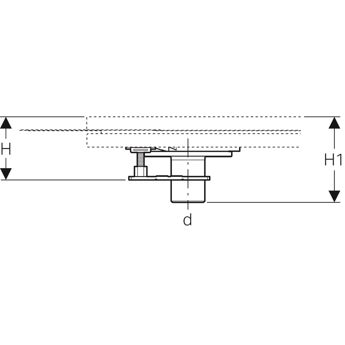 Geberit Setaplano Yer Süzgeci Sifon Seti,6 Ayaklı Montaj