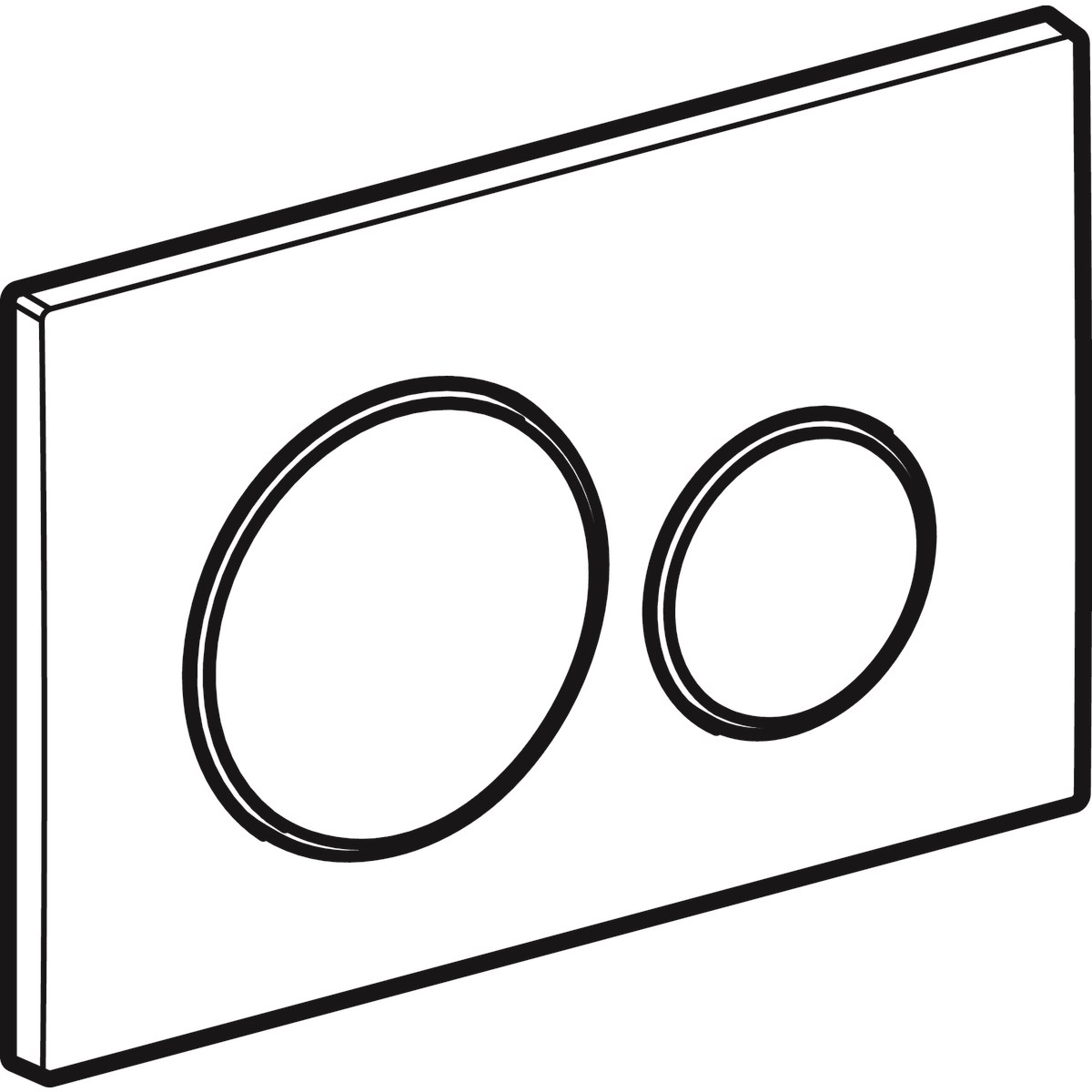 GEBERİT SİGMA20 KUMANDA KAPAĞI-ÇİFT BASMALI – SİYAH/ PARLAK /SİYAH
