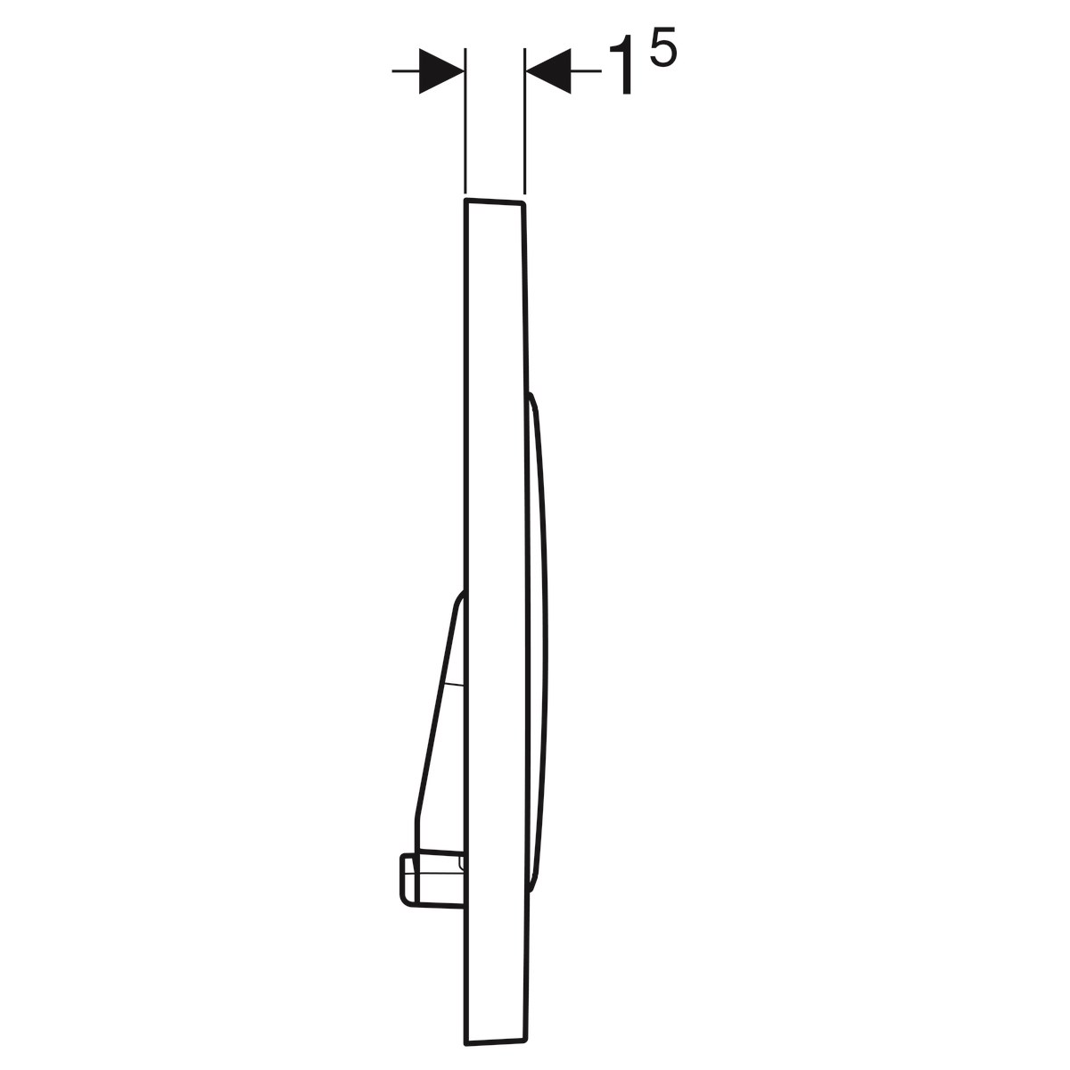GEBERİT SİGMA20 KUMANDA KAPAĞI-ÇİFT BASMALI – BEYAZ/ PARLAK /BEYAZ