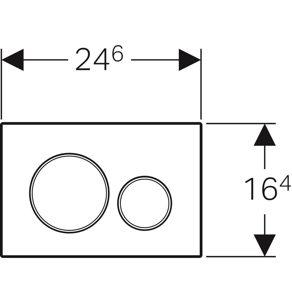 GEBERİT SİGMA20 KUMANDA KAPAĞI-ÇİFT BASMALI – BEYAZ/ PARLAK /BEYAZ