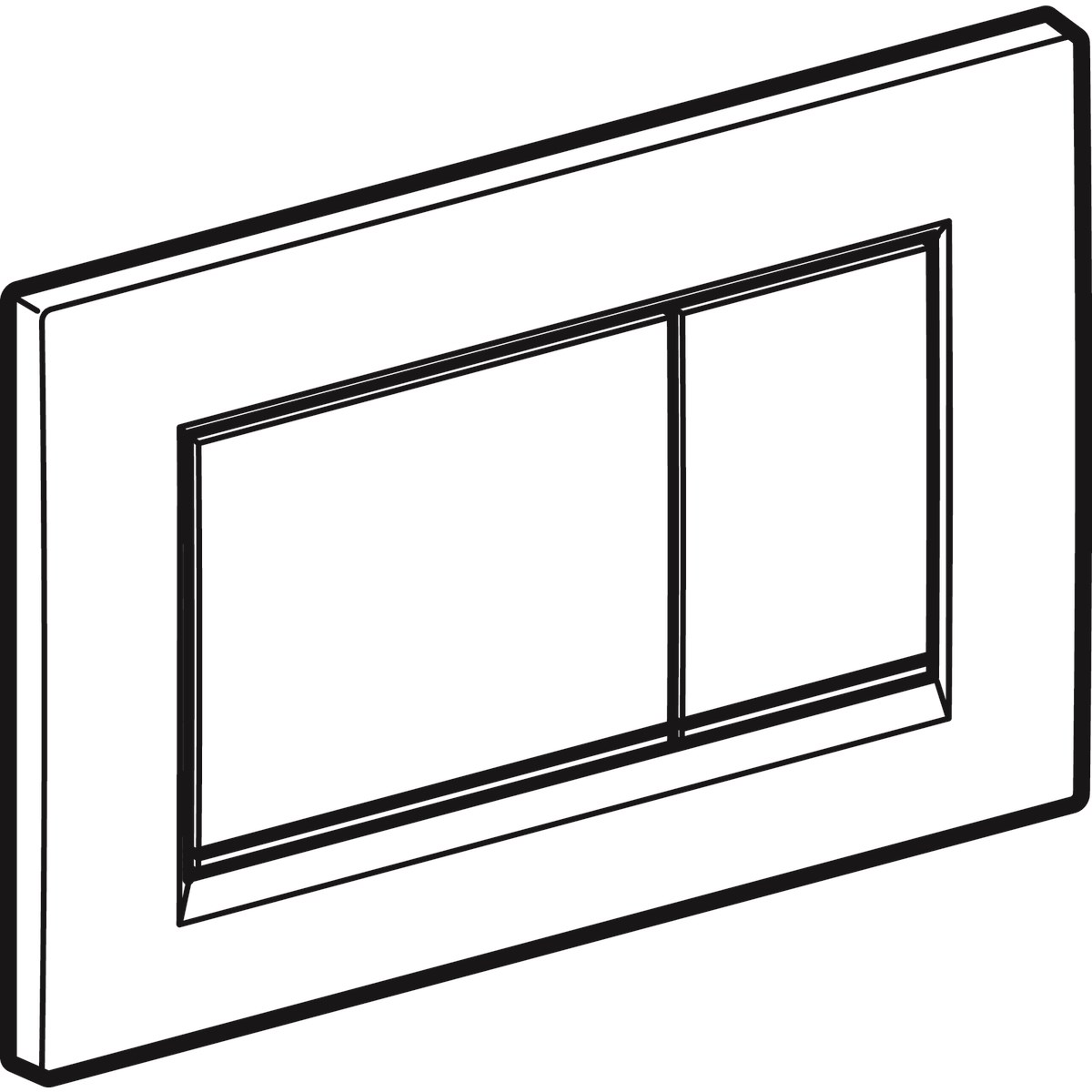 Geberit Sigma30 Kumanda Kapağı-Çift Basmalı - Parlak/ Mat /Parlak
