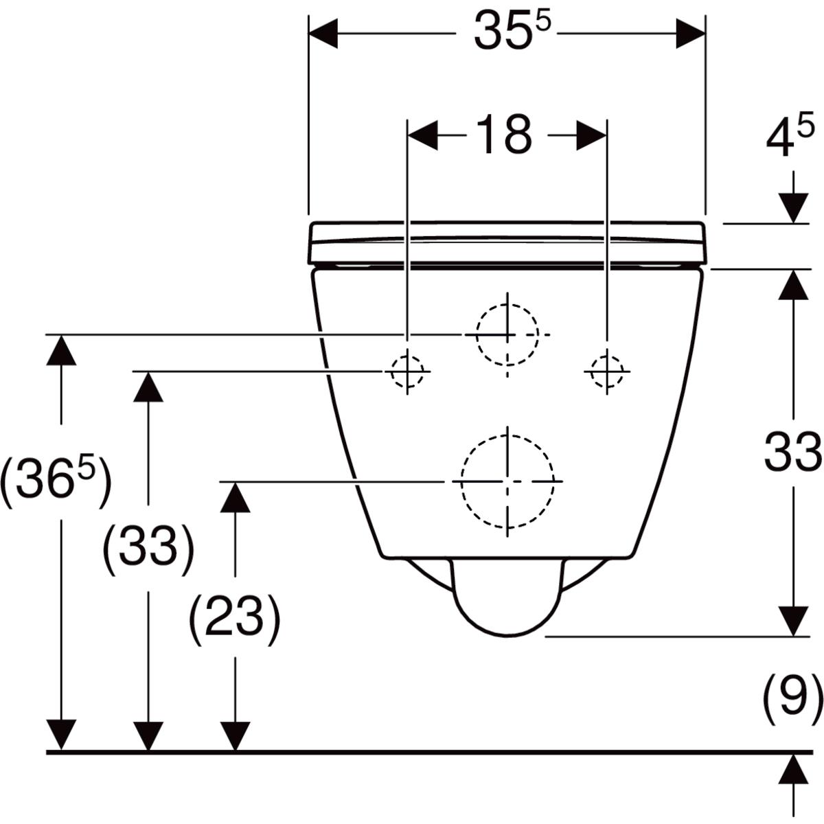 Geberit Smyle Square Rimfree asma klozet, 54 cm ( Soft Kapak Dahil ) - 501.668.00.1 