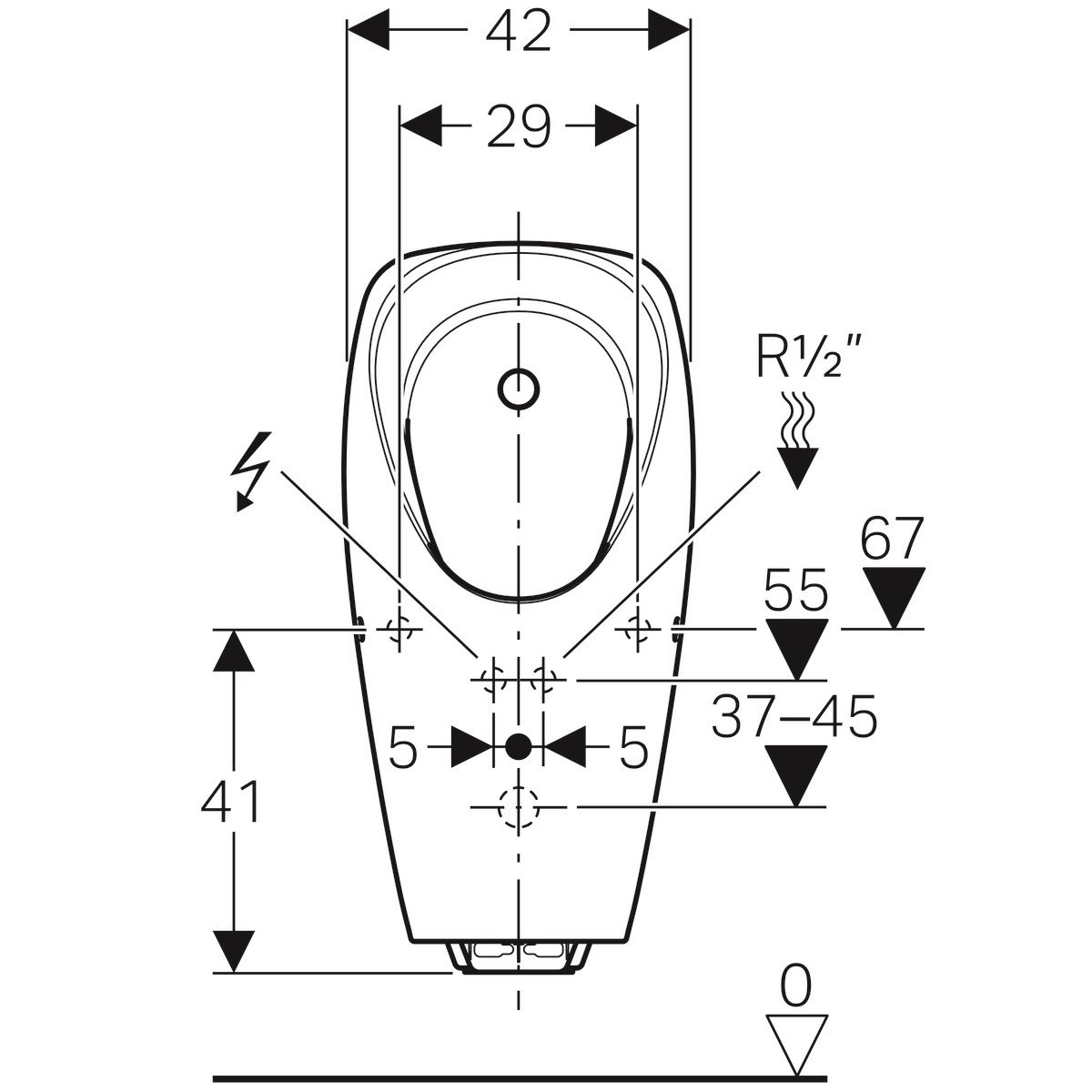Geberit Tamina Pisuvar Komple Entegre (Fotoselli) Kontrollü, Elektrikli