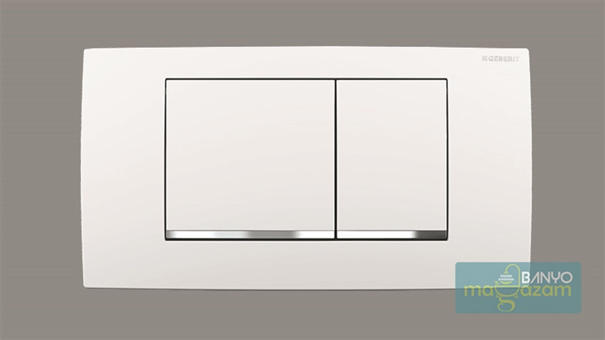 Geberit Twinline 30 Kumanda Kapağı Çiftt Basmalı Beyaz