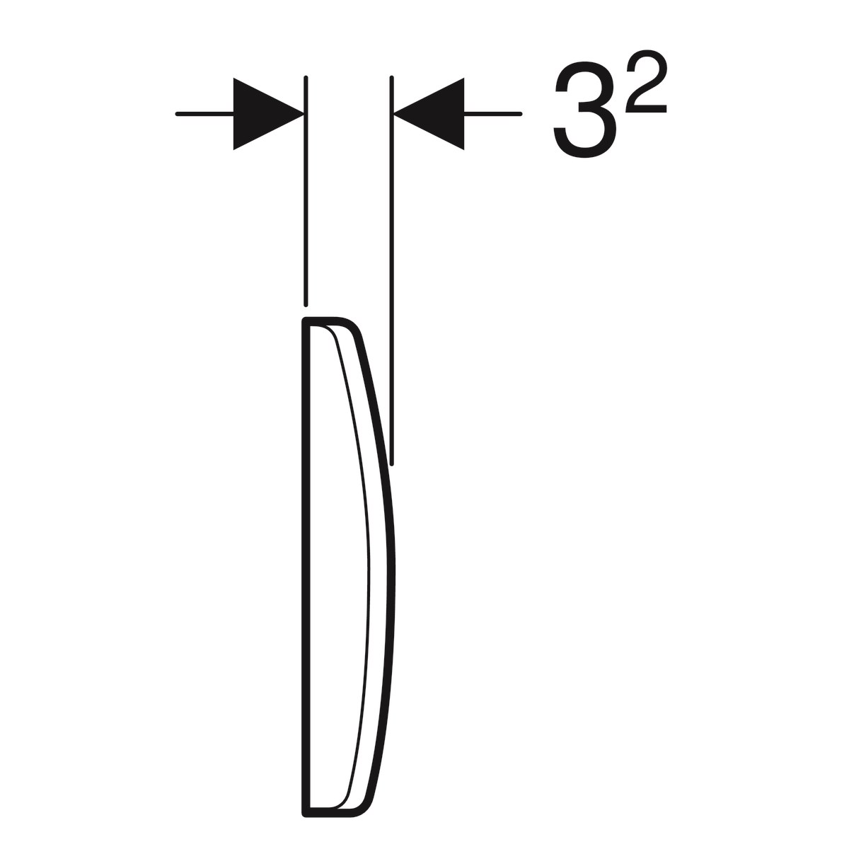 GEBERİT TWİNLİNE KUMANDA KAPAĞI ÇİFTLİ MAT KROM