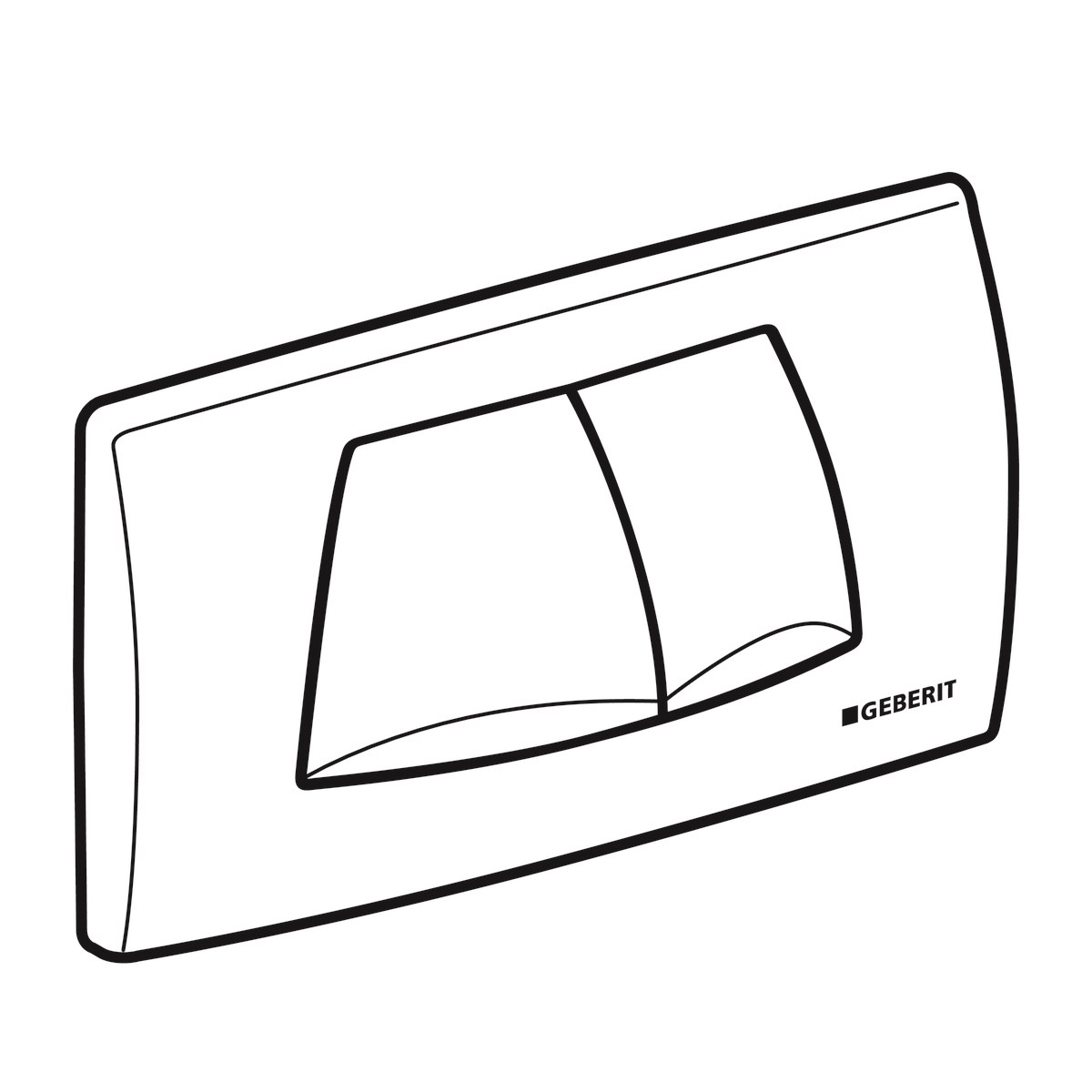 GEBERİT TWİNLİNE KUMANDA KAPAĞI ÇİFTLİ MAT KROM