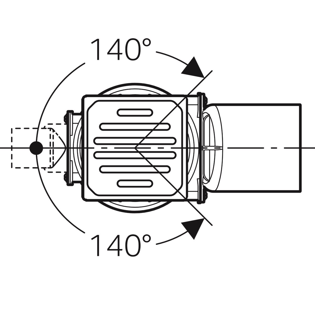 Geberit Varino Yer Süzgeci Yadan Çıkışlı 110mm