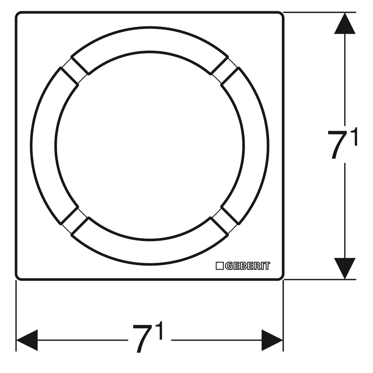 Geberit Yer Süzgeci Izgarası Dairesel 8x8