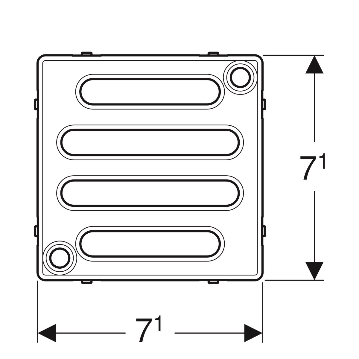 Geberit Yer Süzgeci Izgarası Vidali 8x8