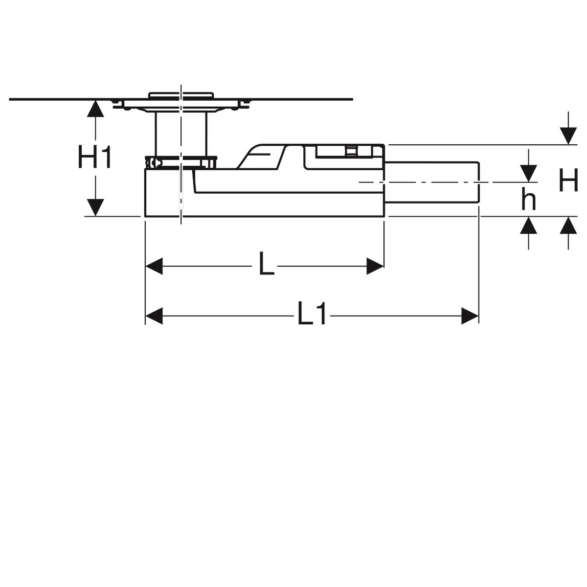 Geberit Yer Süzgeci Sifon Seti 90mm Yükseklik
