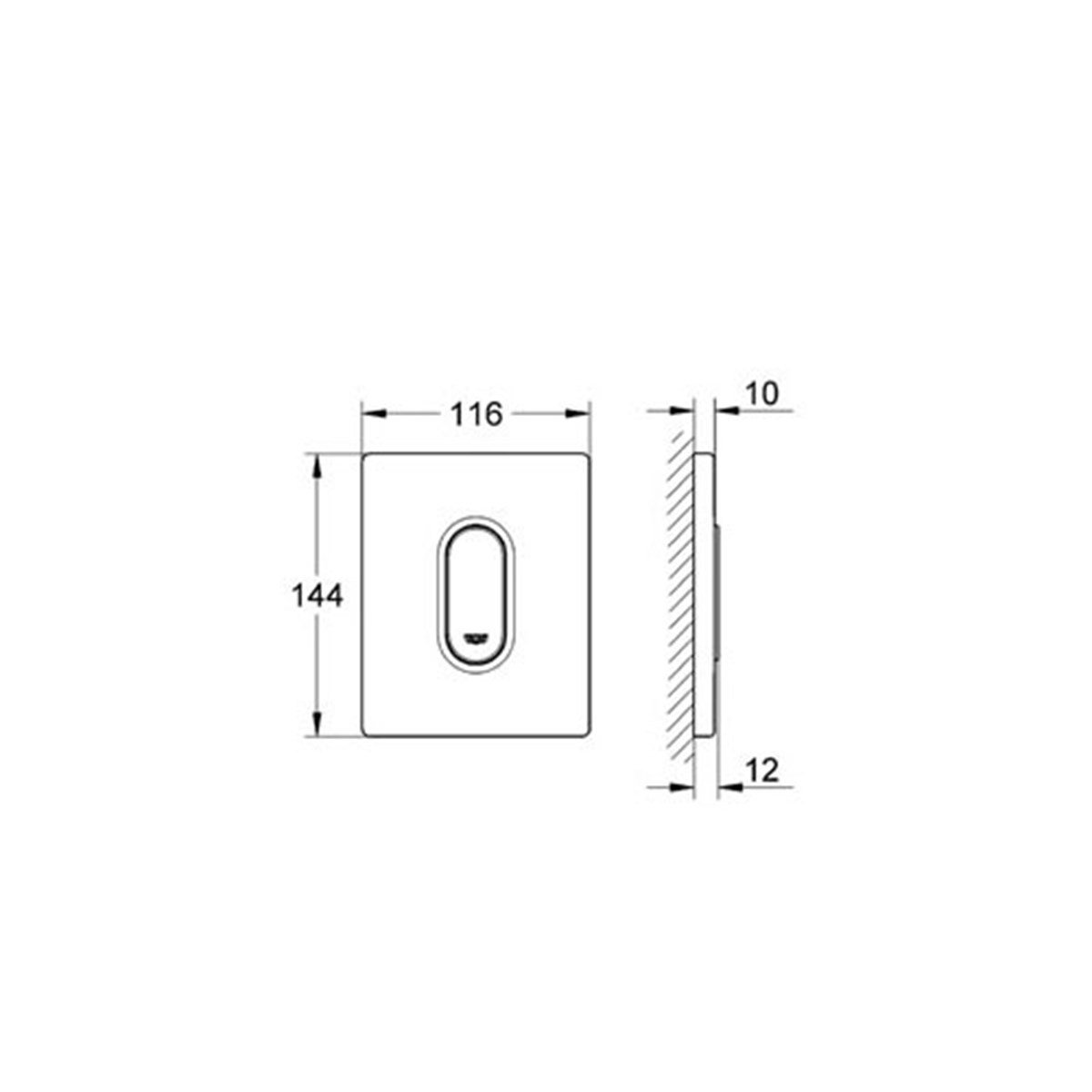 Grohe Arena Cosmopolitan Ankastre Mekanik Manuel Pisuar Sistemi Kumanda Paneli