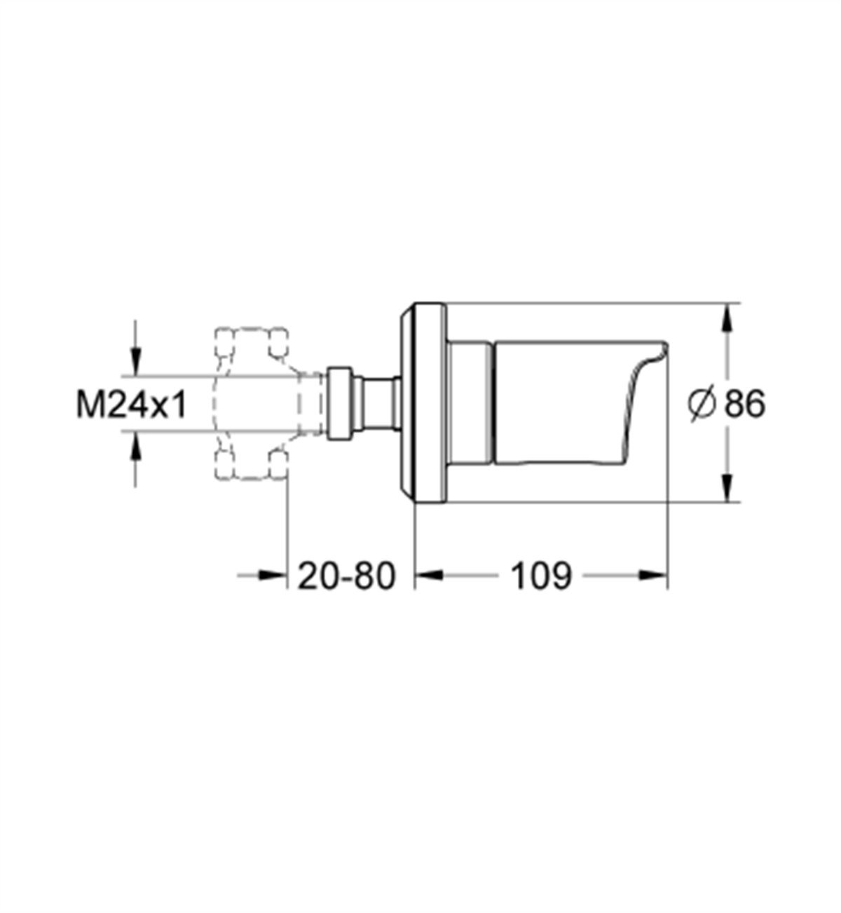 Grohe Grohtherm 2000 NEW Ankastre Stop Valf