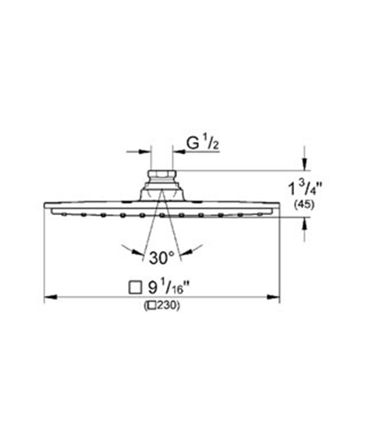 Grohe Rainshower® Allure 230 Tepe Duşu 23x23 cm