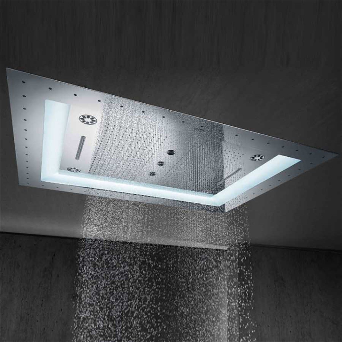 Grohe Rainshower F-Series Aquasymphony 8 Akışlı,Değişken Işıklı Ankastre Tepe Duşu 