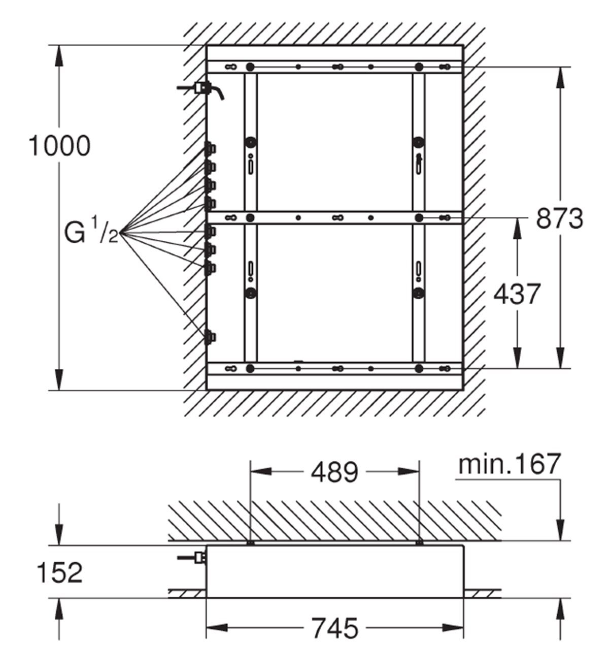 Grohe Rainshower F-Series Aquasymphony İç MontajGövdesi 
