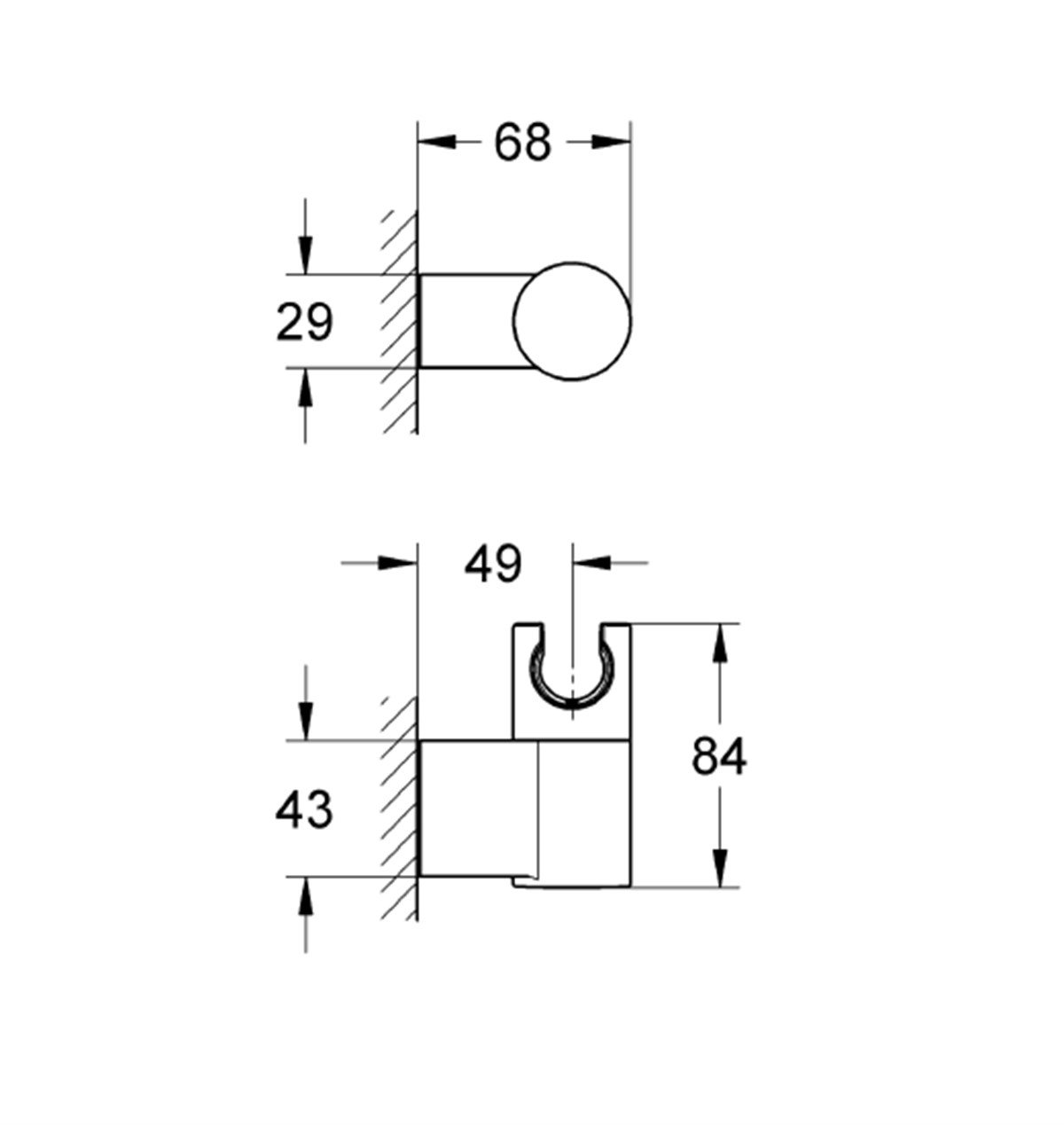 Grohe Rainshower® Hareketli El Duşu Askısı
