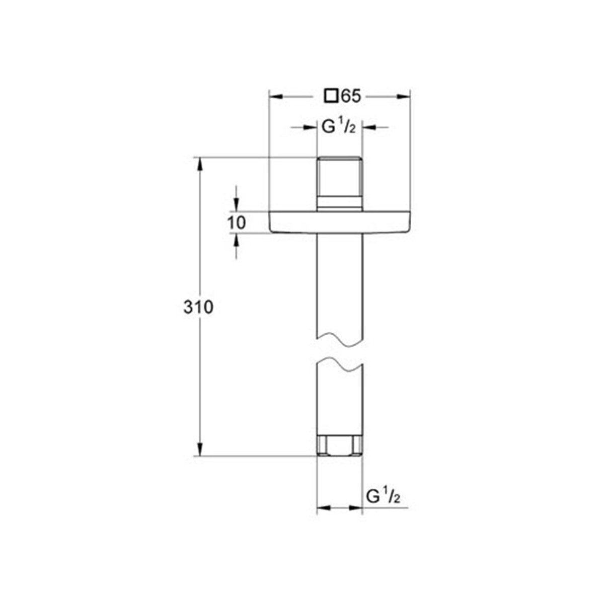 Grohe Rainshower Tepe Duşu Tavan İniş Borusu 292 mm
