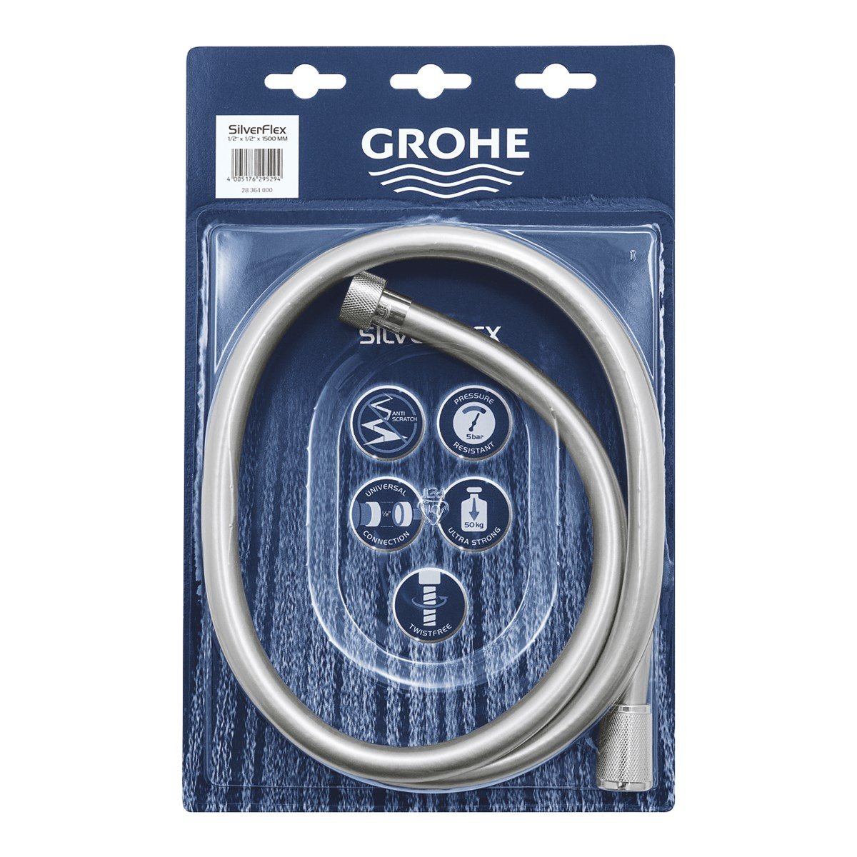 GROHE RELAXA SILVERFLEX EL DUŞU HORTUMU 1500 mm - 28364000