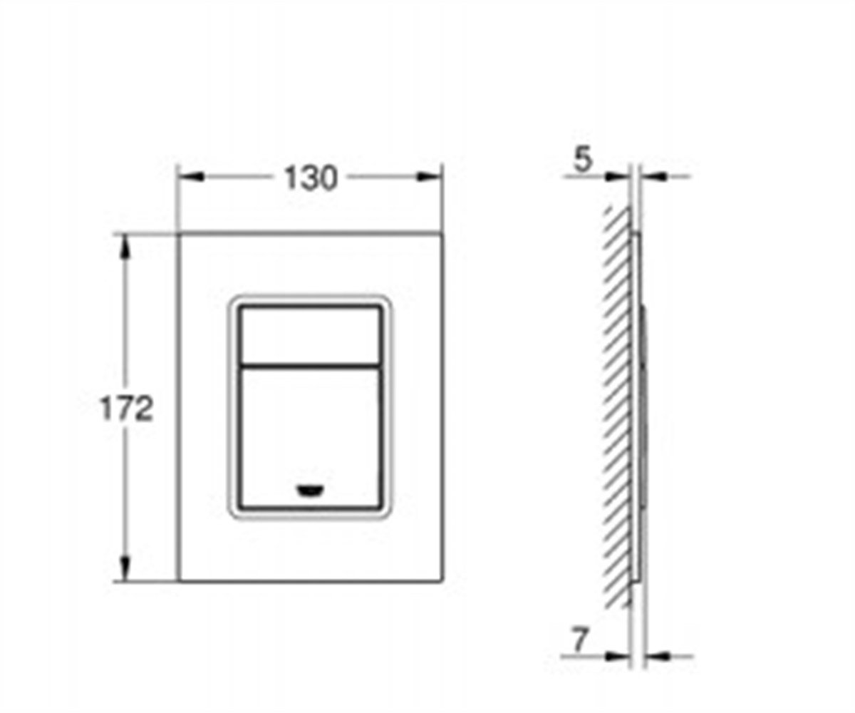 Grohe Skate Cosmopolitan S Kumanda paneli Mat Krom