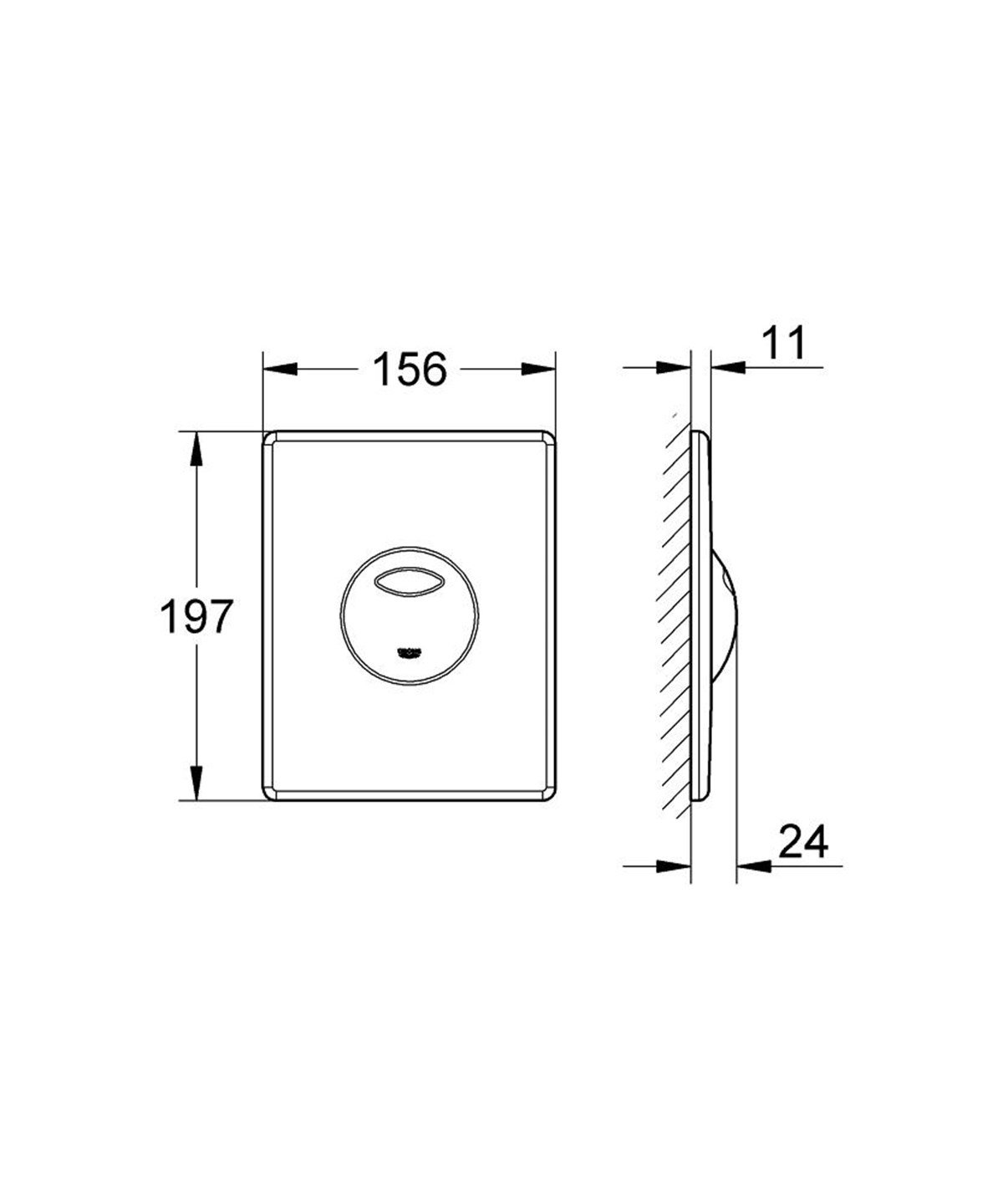 Grohe Skate Kumanda paneli Alp Beyazı
