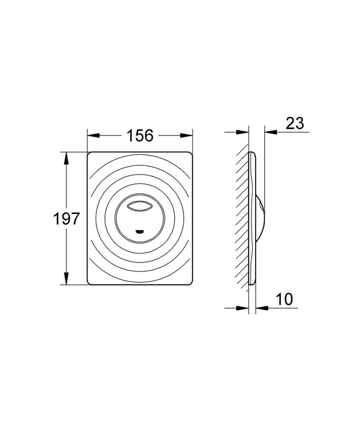 Grohe Surf Kumanda paneli Parlak Krom