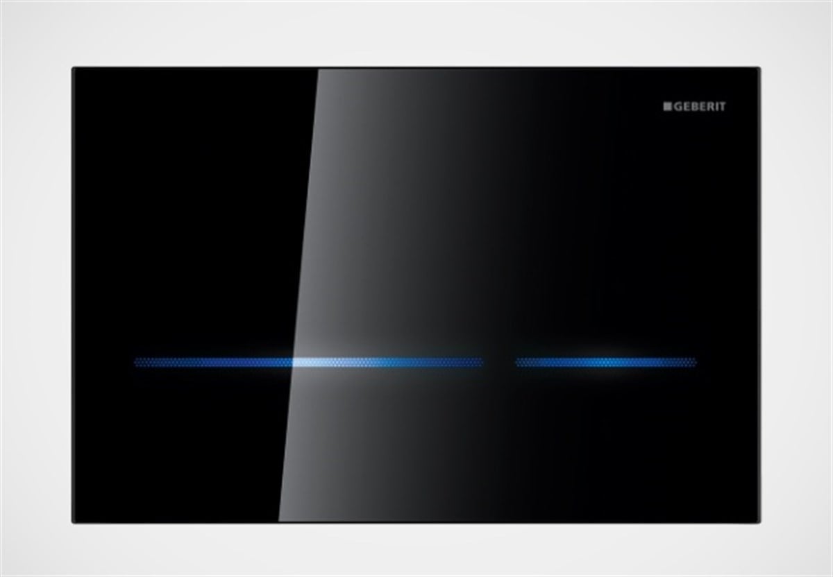 Kumanda Kapağı Sigma 80-8cm Gömme Rezervuar için - Siyah Cam