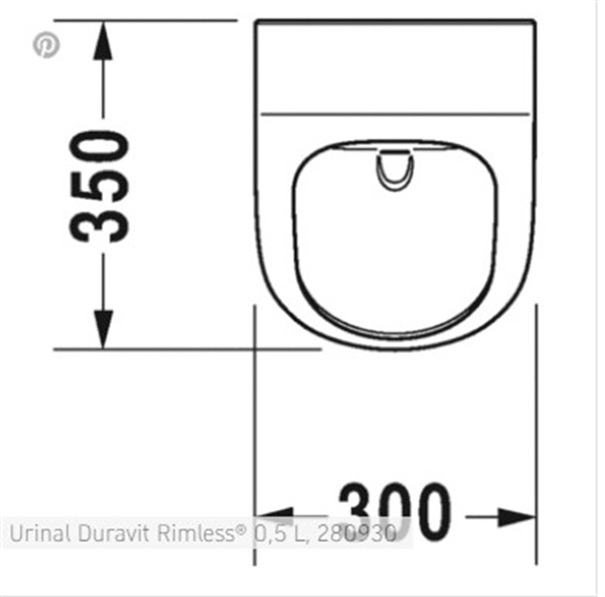 ME by Starck Urinal Duravit Rimless