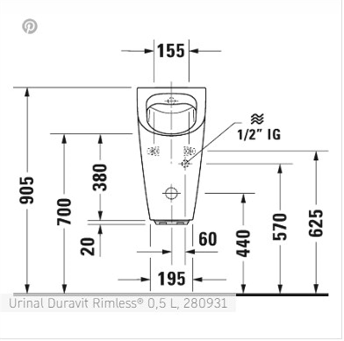 ME by Starck Urinal Duravit Rimless Pilli Pisuar