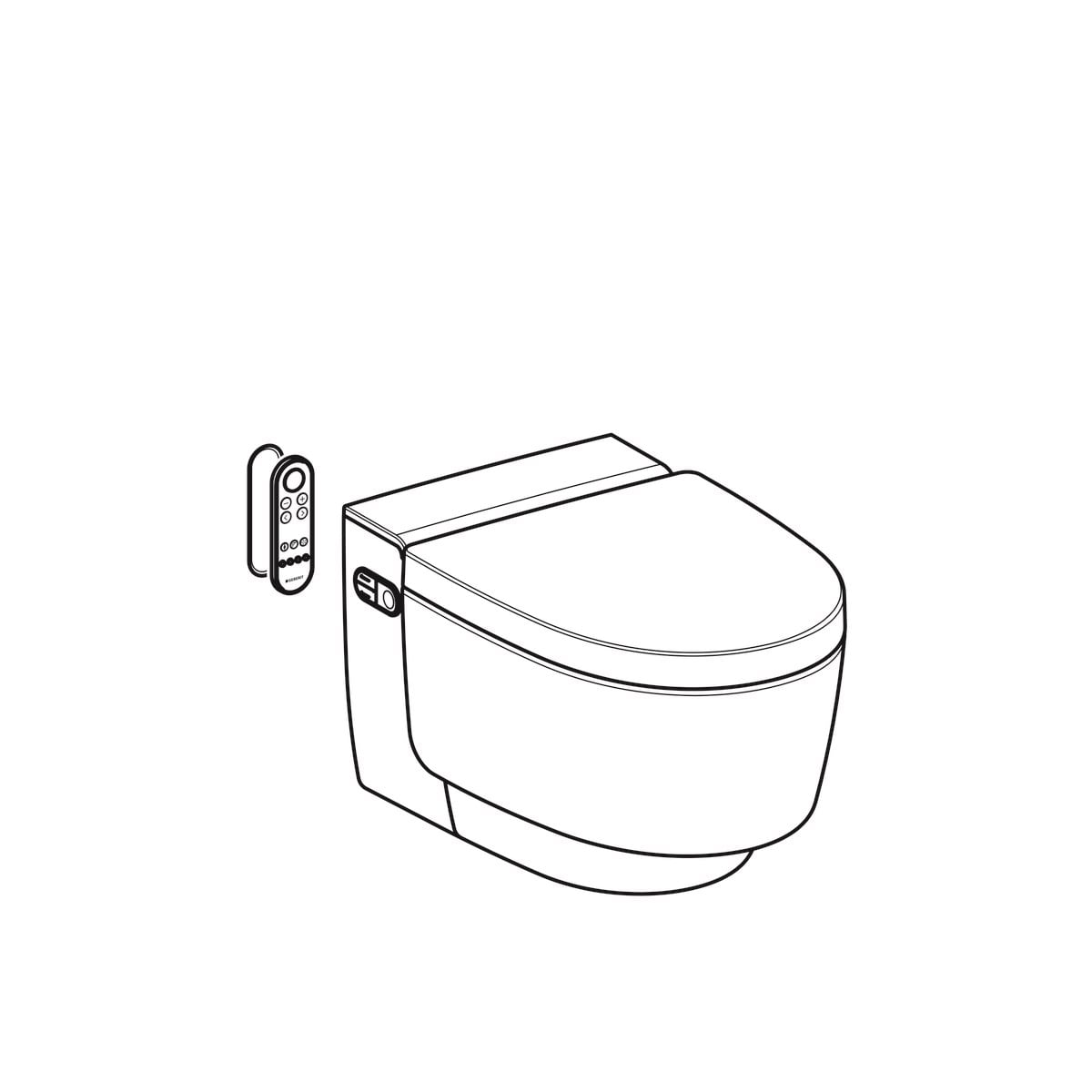 Sigma Gömme Rezervuar, AquaClean Klozet Seti Sigma 80 Siyah Cam