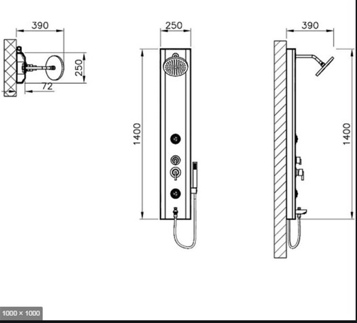 Vitra Move Masajlı Duş Sistemi, Altın Meşe(Teşhir Ürünü) 