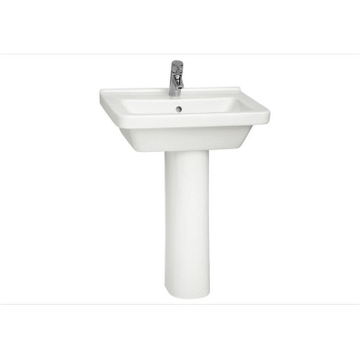 Vitra  S50 Lavabo, 60 cm Orta Armatür Delikli, Su Taşma Delikli