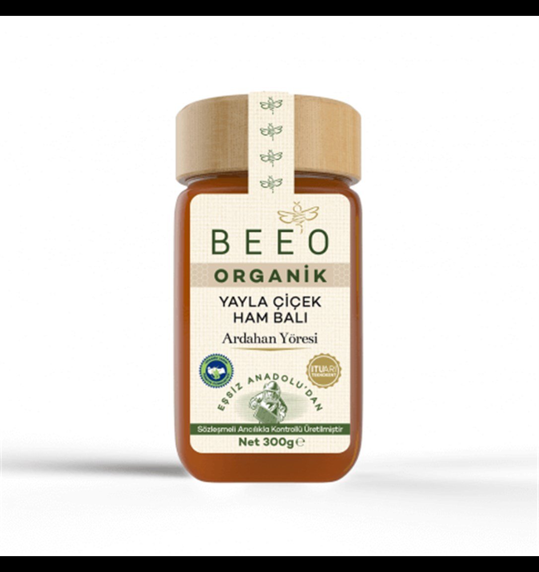 Beeo Organik Yayla Çiçek Ham Balı Ardahan Yöresi 300 Gr