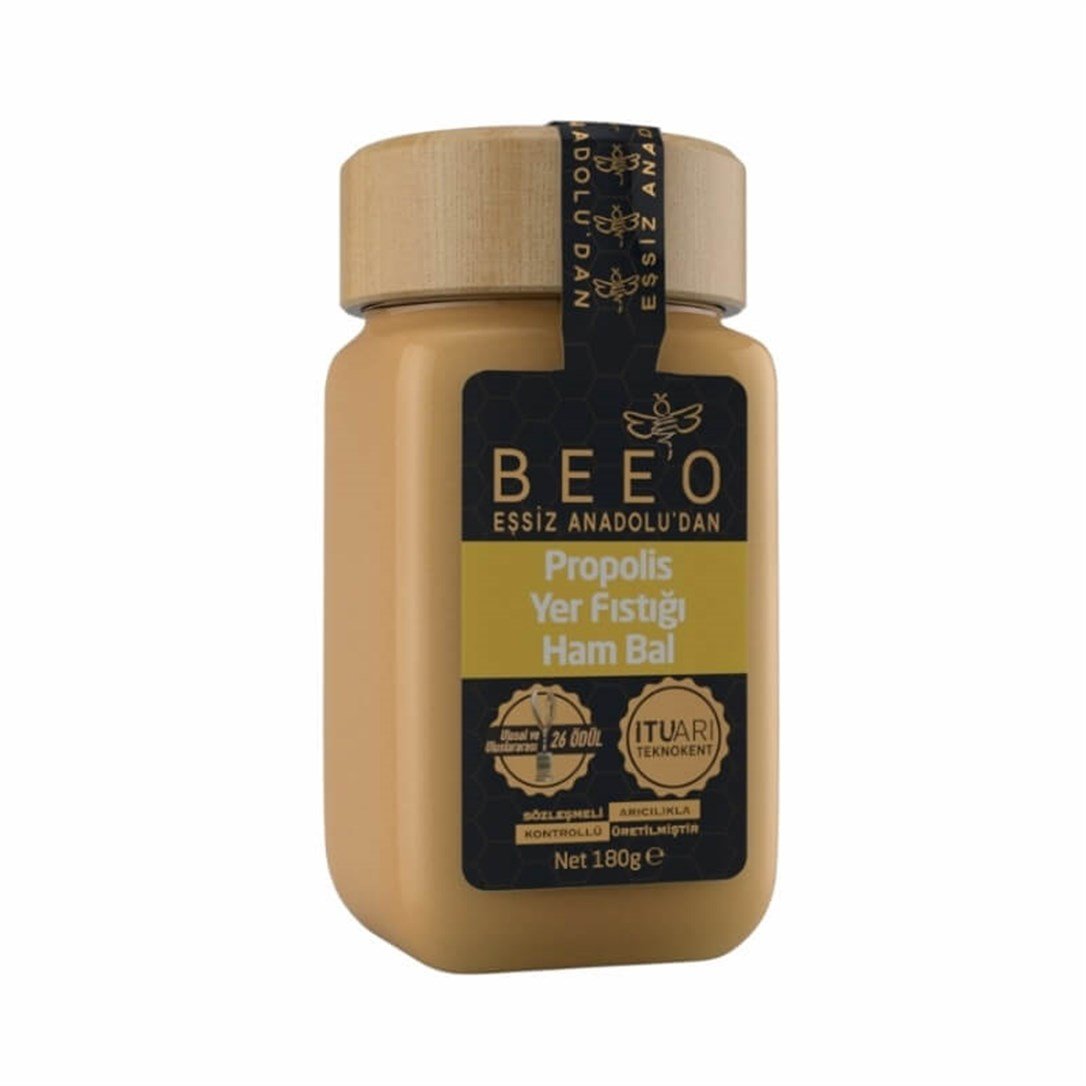 Beeo Propolis Yer Fıstığı Ham Bal 180 Gr
