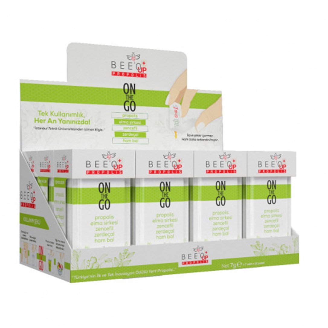 Beeo Up On The Go Propolis Elma Sirkesi Zencefil Zerdeçal Ham Bal 12 Li Paket