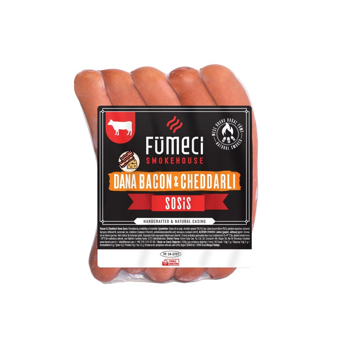 Fümeci Smokehouse Dana Sosis Cheddarlı 400 Gr - 450 Gr