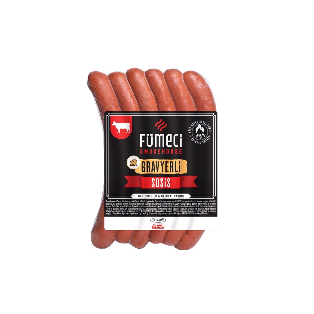 Fümeci Smokehouse Gravyerli Sosis 350 Gr - 400 Gr