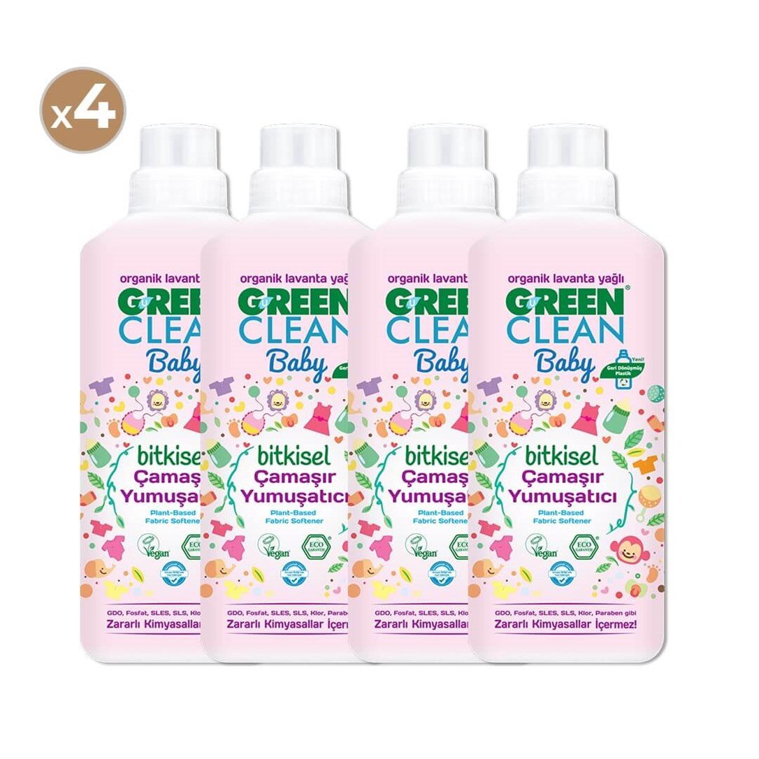 Green Clean Baby Bitkisel Yumuşatıcı 1000 Ml (4'lü Paket)