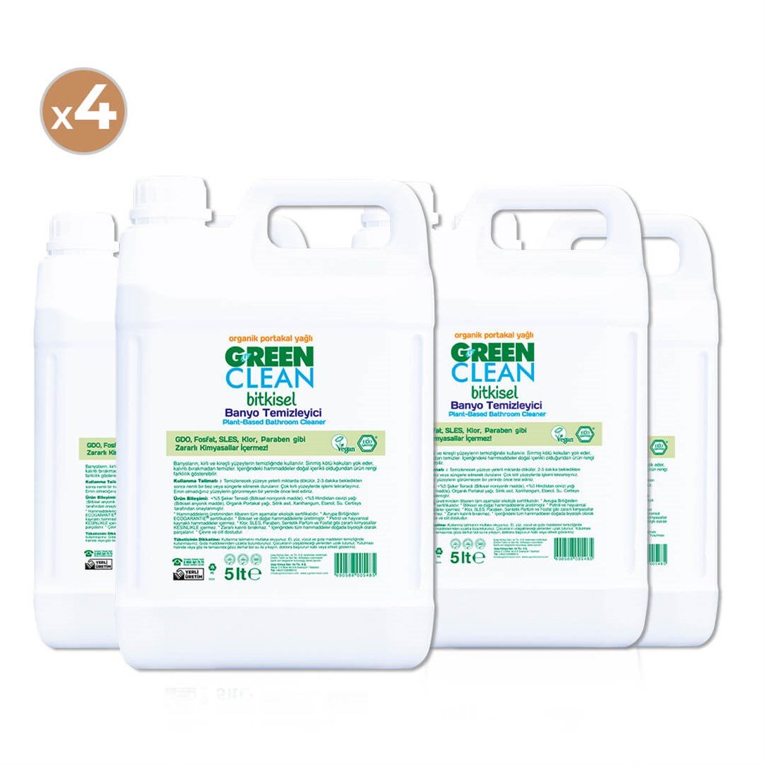 Green Clean Bitkisel Banyo Temizleyici 5 lt (4'lü Paket)